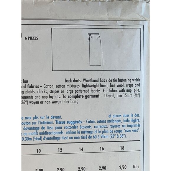 Style Misses Wrap Skirt Sewing Pattern sz 8-18 1790 - uncut - Picture 5 of 10